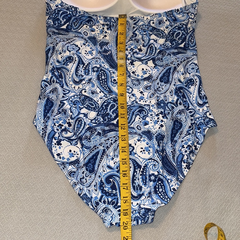 Halter Paisley One Piece Swimsuit - Picture 9 of 13